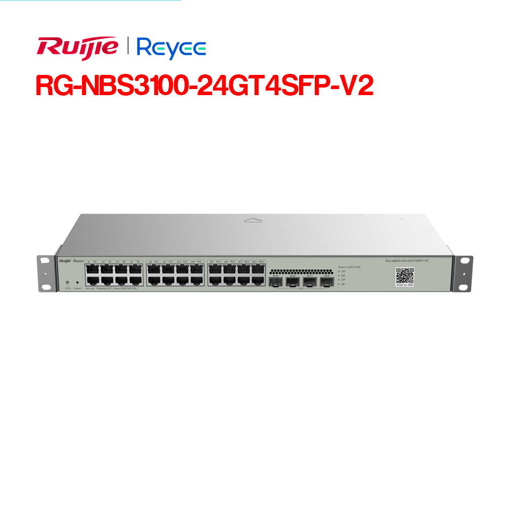 Layer 2 Smart Managed Switch 24 Cổng RUIJIE REYEE RG-NBS3100-24GT4SFP-